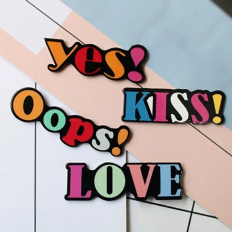 

Creative English Letters Fridge Magnets Wedding Decoration Children Gifts Love You Fridge Stickers