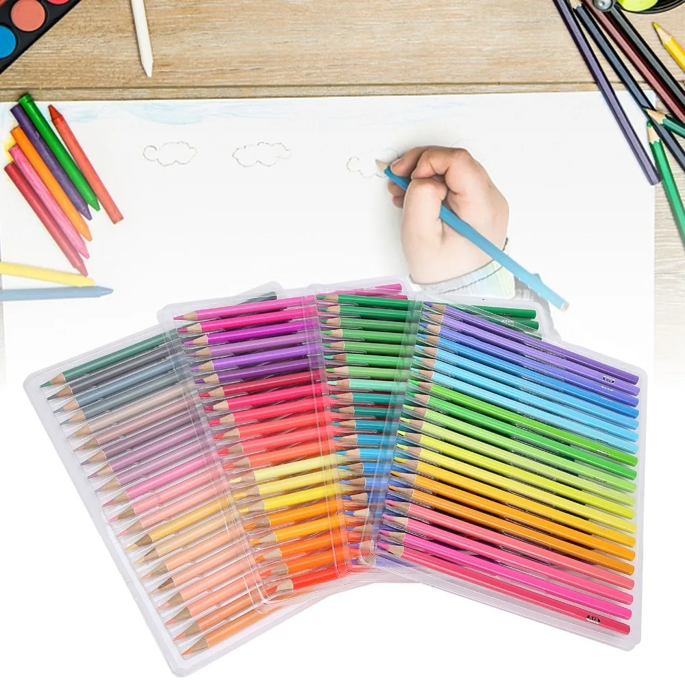 80Colors Oil Colored Pencil Set Multicolor Soft Lead Core Soft Core Art Pencils Smooth Professional Sketching Crayons