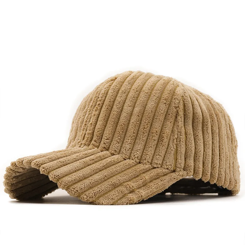CNTANG Neue Winter Cord Baseball Kappe Mode Einfarbig Frauen Sonnenhut Dame Outdoor Freizeit Warme Mädchen Frühling Plüsch Kappen – Detail 10