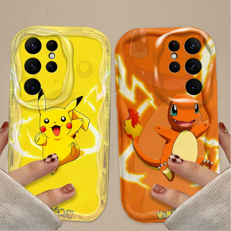 Cartoon P-Pokemon Case For Samsung Galaxy S24 Ultra S23 S22 Plus S21 S20 FE A25 A55 A35 A15 A16 A05 A05S A06 TPU Silicone Etui