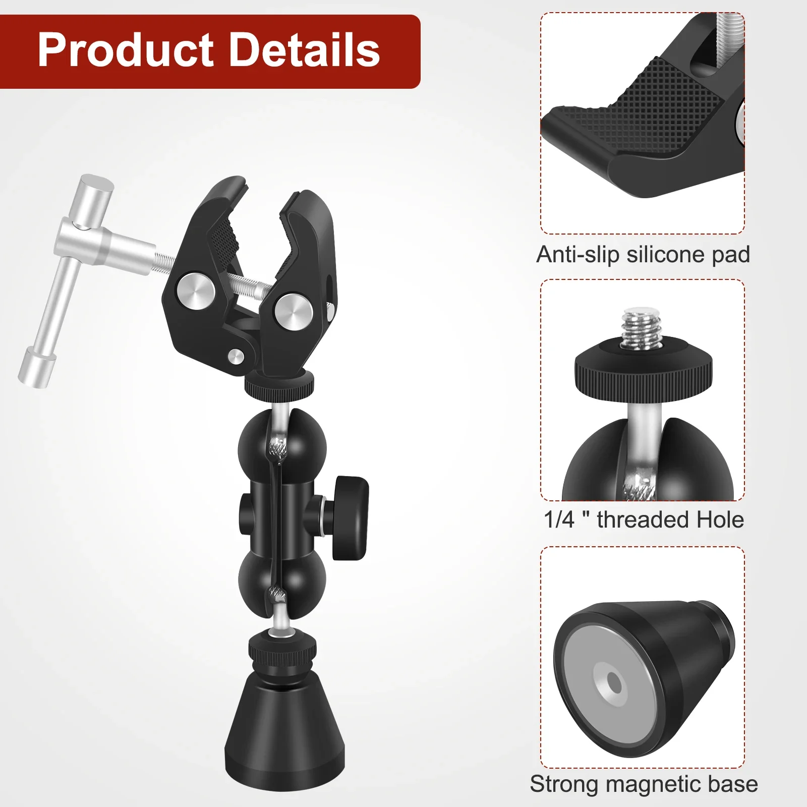 NEWACALOX-herramienta de tercera mano para soldar, accesorio de placa de circuito PCB, Base magnética, soporte para pistola de aire caliente, soporte de reparación de soldadura