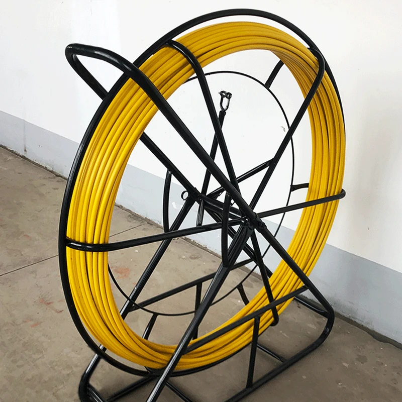 Fiberglass Wire Cable Running Puller Rod Duct Rodder Snakes Fish Tape Rodder Reel Cable Unclogger Leader 50/100m 4/5/7mm