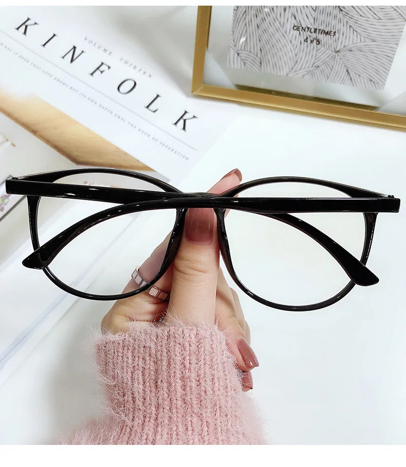 Neue Lesebrille mit großem Rahmen, Anti-Blaulicht-Brillengestell, frischer und einfacher Stil – Detail 4