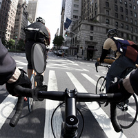 2Pcs Cycling Rear View Mirror for Bike Handlebar - Clear Safety Mirror Compatible with Mountain Road Foldable Bikes Easy