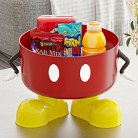 Disney Mickey Cartoon Fruit Plate Snack Display Box Children'S Toy Sorting Storage Box Home Thickened Storage Box Anime Kid Toys