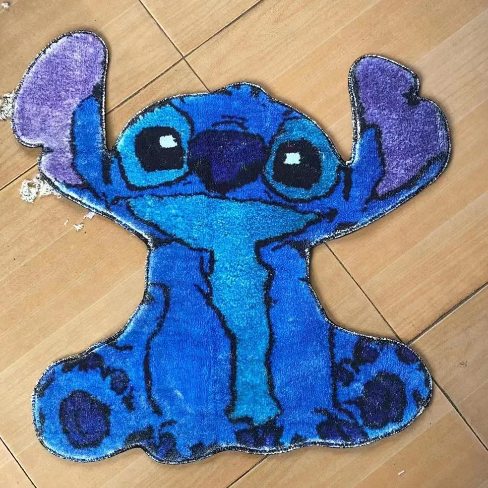 2024 New Disney Kawaii Stitch Anime Mat Carpets For Living Room Bedroom Girls Kids Room Nursery Home Decor Non-Slip Carpet Gifts