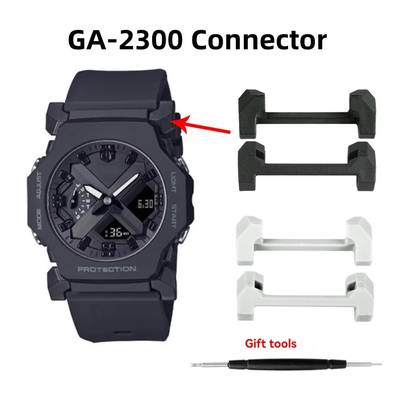 GA-2300 ساعة موصل ل كاسيو G-SHOCK GA2300 GA 2300 ساعة محول تعديل الجلود المطاط الصلب حزام محول معدني 24 مللي متر