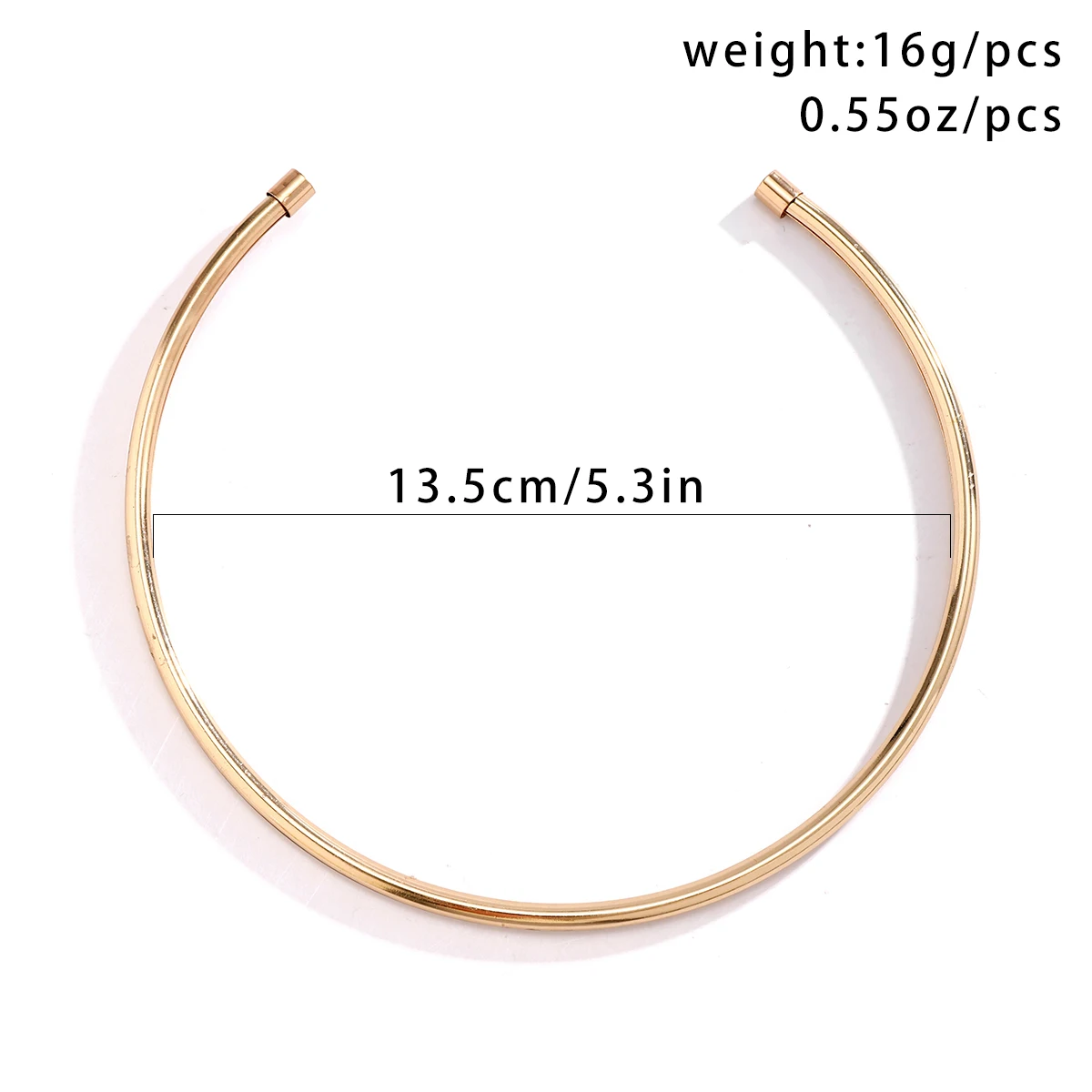 Lacteo Trendy Gold Color Open Collar for Women Short Necklace Choker Simple Jewelry On The Neck Clavicle Chain Party Girls Gift