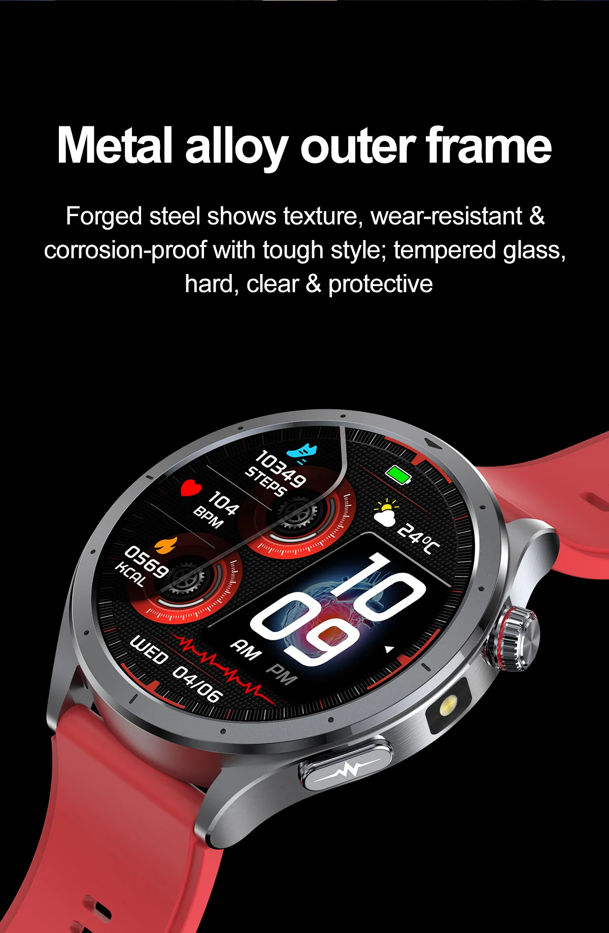 2026 Neue Körperfettanalyse Gesundheits-Smartwatch EKG+PPG Harnsäure Blutdruck Blutsauerstoff Uhr Anruf-Smartwatch für Männer Frauen – Detail 4