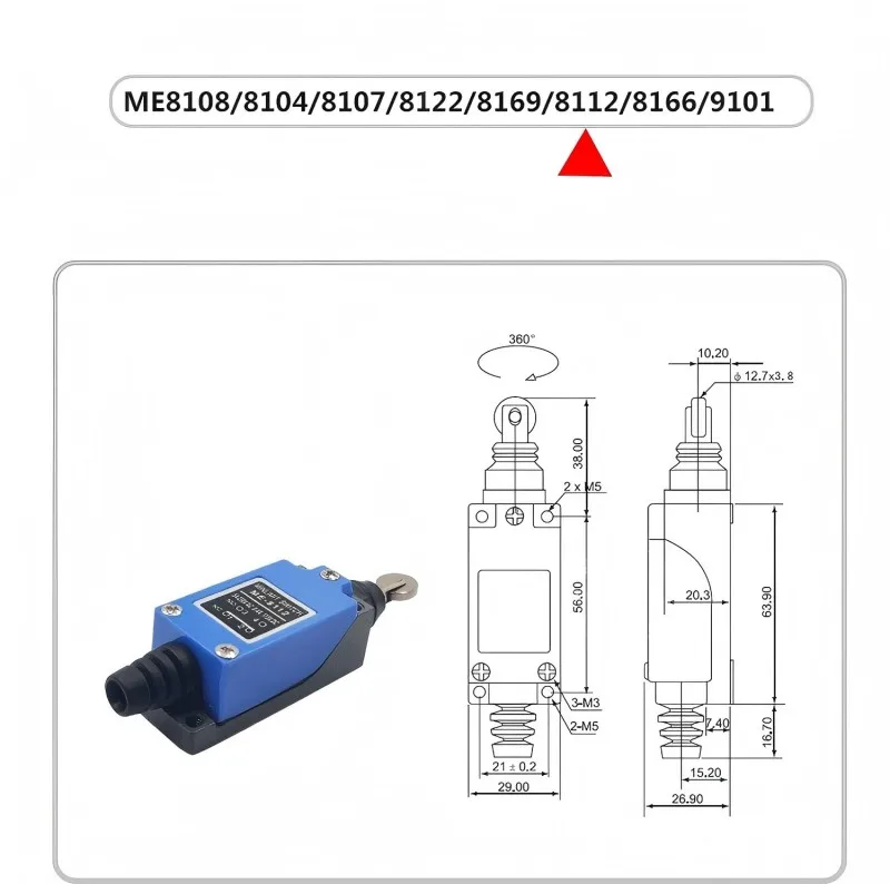Endschalter ME-8108, ME-8104, ME-8111, ME8112, ME9101 und ME8167 – Detail 9
