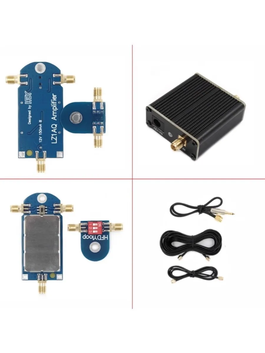 LZ1AQ Amplifier Active Magnetic Loop Antenna Wideband 50K-500MHz Portable Antenna 17dB HF AM FM VHF UHF SDR Receiver Radio view 3