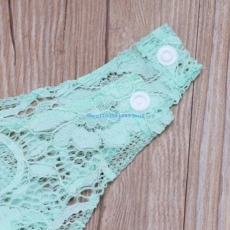 

Q6RE Lace Romper Headband Bodysuit Jumpsuit Toddler Photo suit clothing clothes