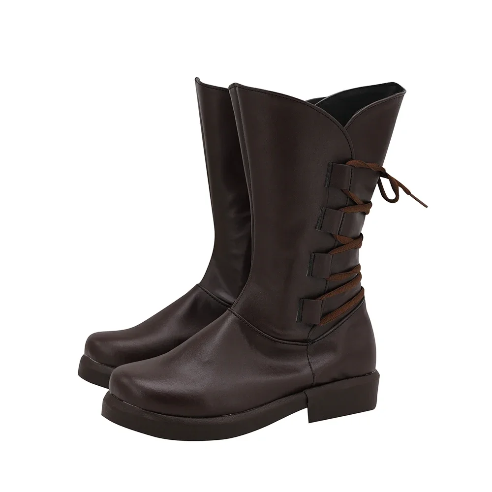 Sepatu Coklat Rey Skywalker Sepatu Cosplay Rey Sepatu Kulit Dibuat Sesuai Pesanan