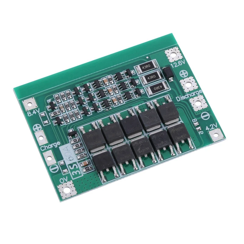 4X 3S 60A Bms Board Lithium Li-Ion 18650 Battery Protection Board With Balance For Drill Motor 11.1V 12.6V Cell Module