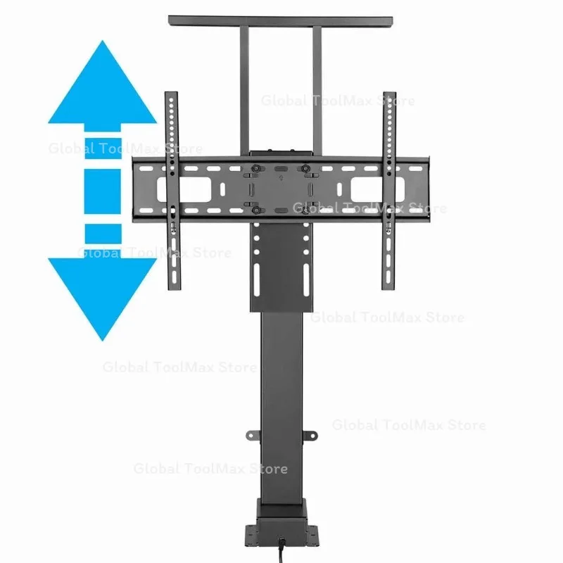 32-70 Inch Electric TV Lift Stand Cabinet Automatic Height Adjustment LCD Monitor Lift Motorized TV Lift Cart for Home