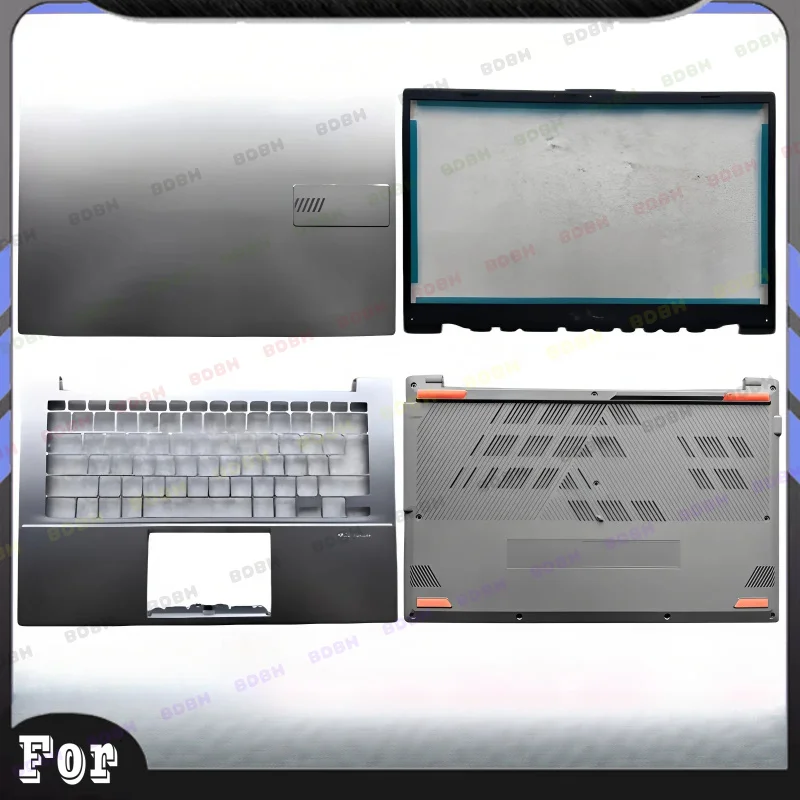 *BDBH New for ASUS Vivobook GO14 E1404 E1404F Laptop LCD Back Cover Top Case/LCD Bezel/Palmrest/Bottom Base Cover/Shaft Cover