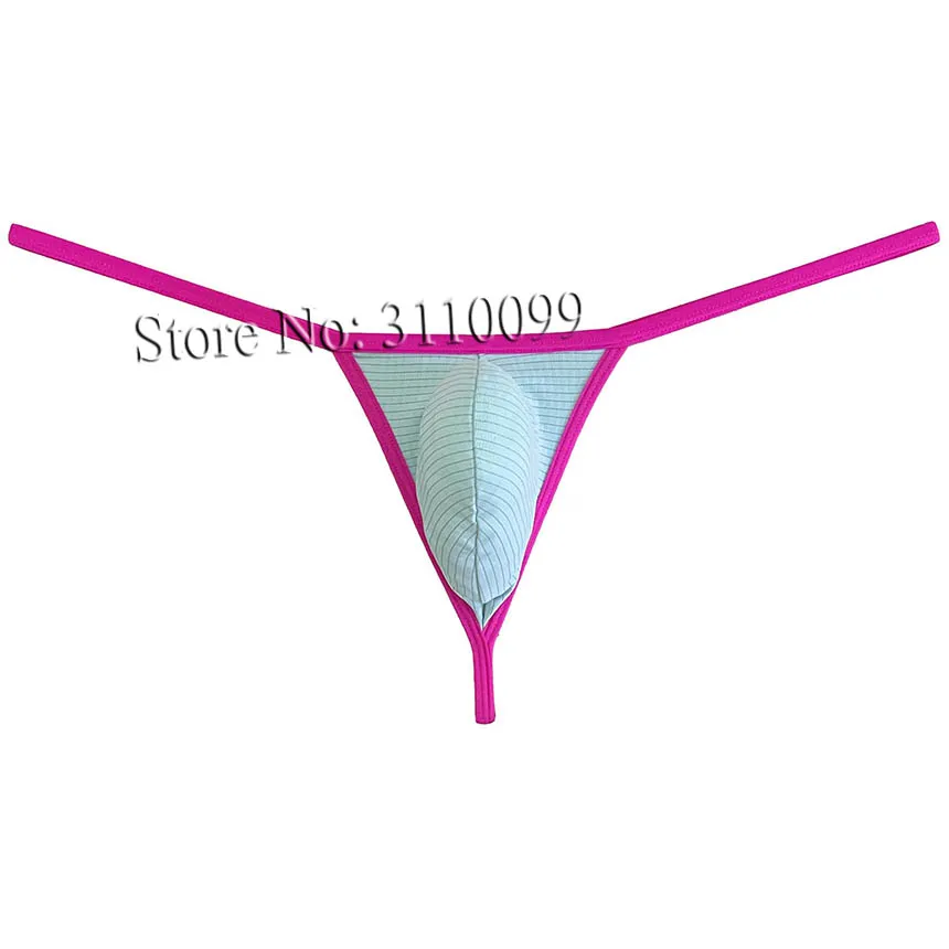 Men\'s Skimpy Pouch Lingerie Thongs Breathable Micro Bikini Enhancing G-String Underwear