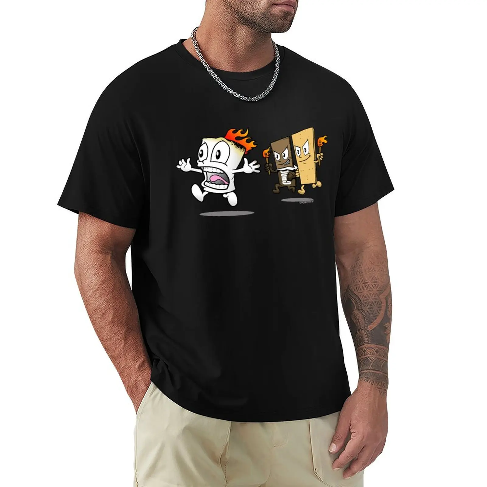 Funny Smores Chase T-Shirt Plus Size Basic Cotton T-Shirt