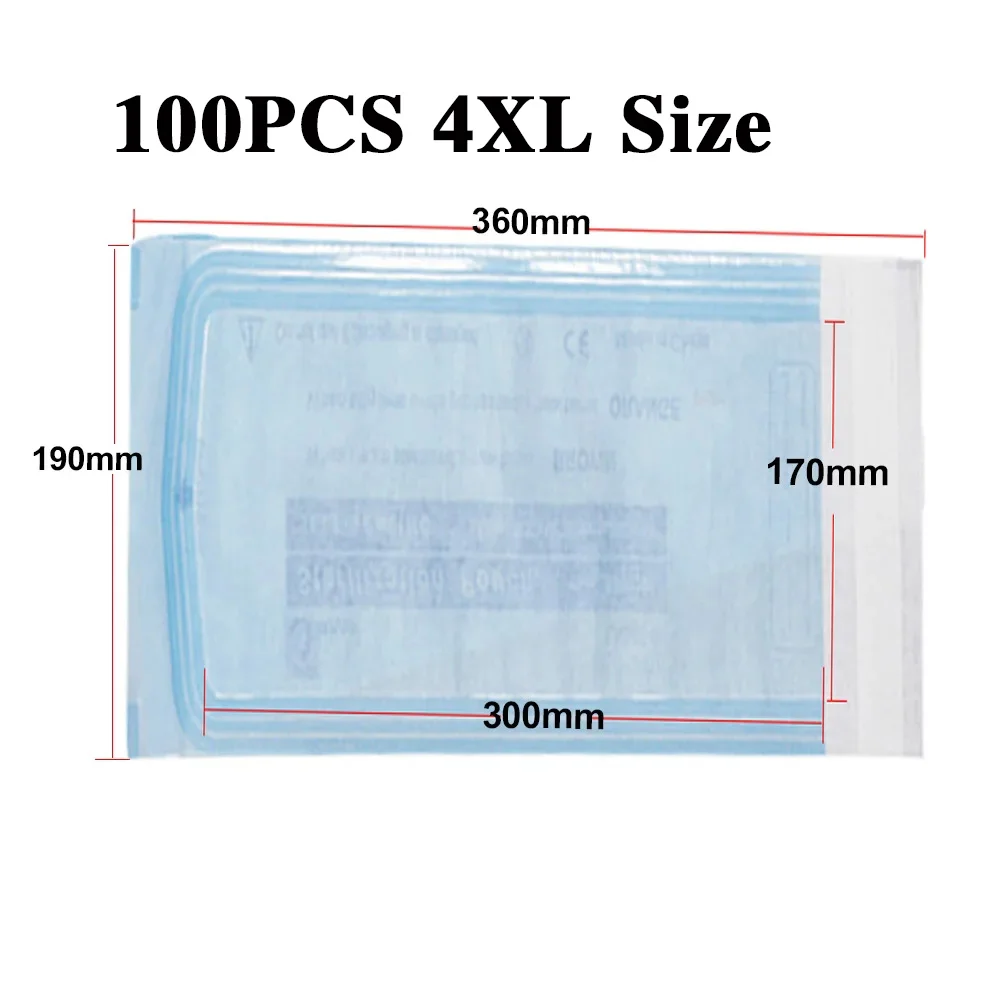 100PCS Selbstdichtende Sterilisation Beutel Taschen 7 Größe Einweg Nail art Desinfektion Tasche Tattoo Nagel Dental Werkzeug Lagerung Tasche