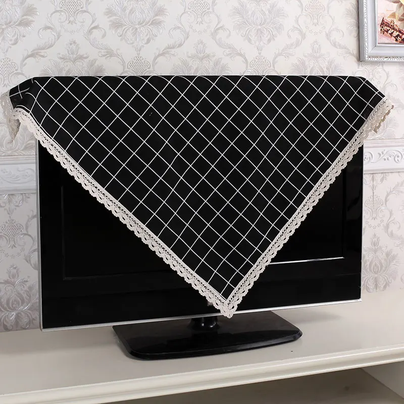 TV Cover Dust Cover Simple Modern Fabric LCD TV Cover Cloth Towel Hanging Type