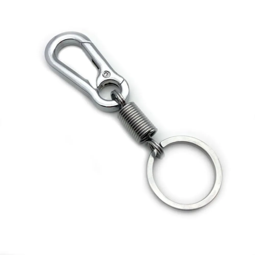 2 Stück Kreativer Mechanischer Feder-Schlüsselanhänger im Retro-Stil aus Metall, Einfacher Robuster Schlüsselring, Auto-Anhänger, Zubehör, Geschäftliche Kleine Geschenke – Detail 6