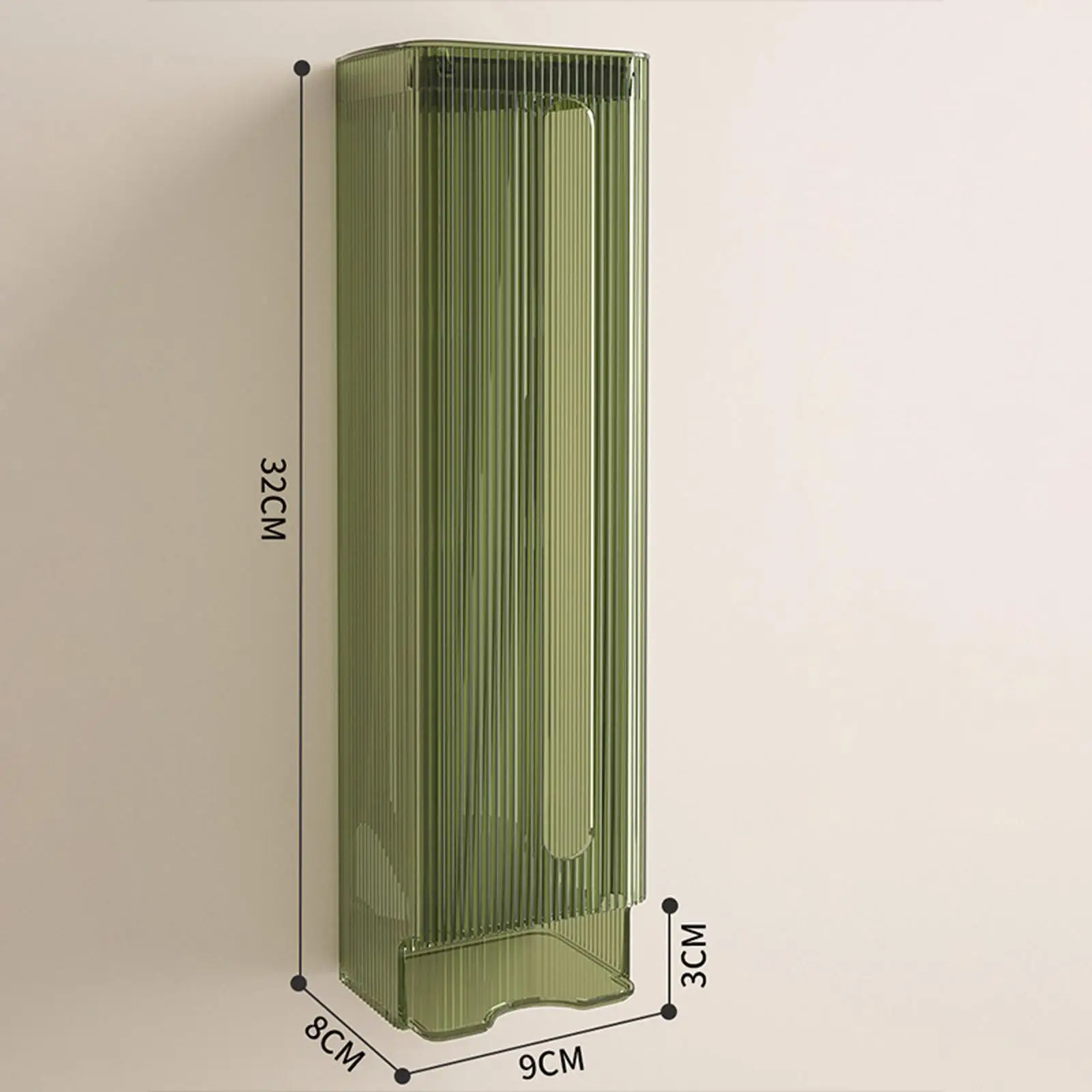 Wall Mounted Garbage Bag Holder Organizer for Bathrooms Sturdy Rounded Edges Simple Installation Multifunctional 12.6x3.5x3inch