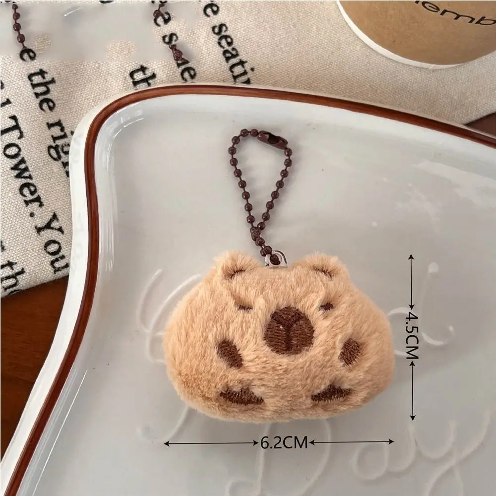 

Funny Cartoon Capybara Plush Keychain Soft Plush Stuffed Plush Brooches Guinea Pig Pendant Car Key Pendant