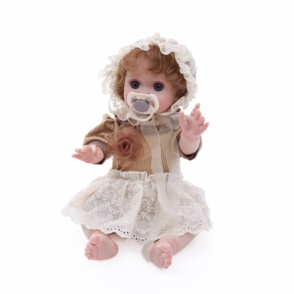 Cloveray 18 inch Full Body Vinyl Realistic Reborn Baby Doll Vinyl Doll High-quality Original Collector's Edition Toy Kid Gift