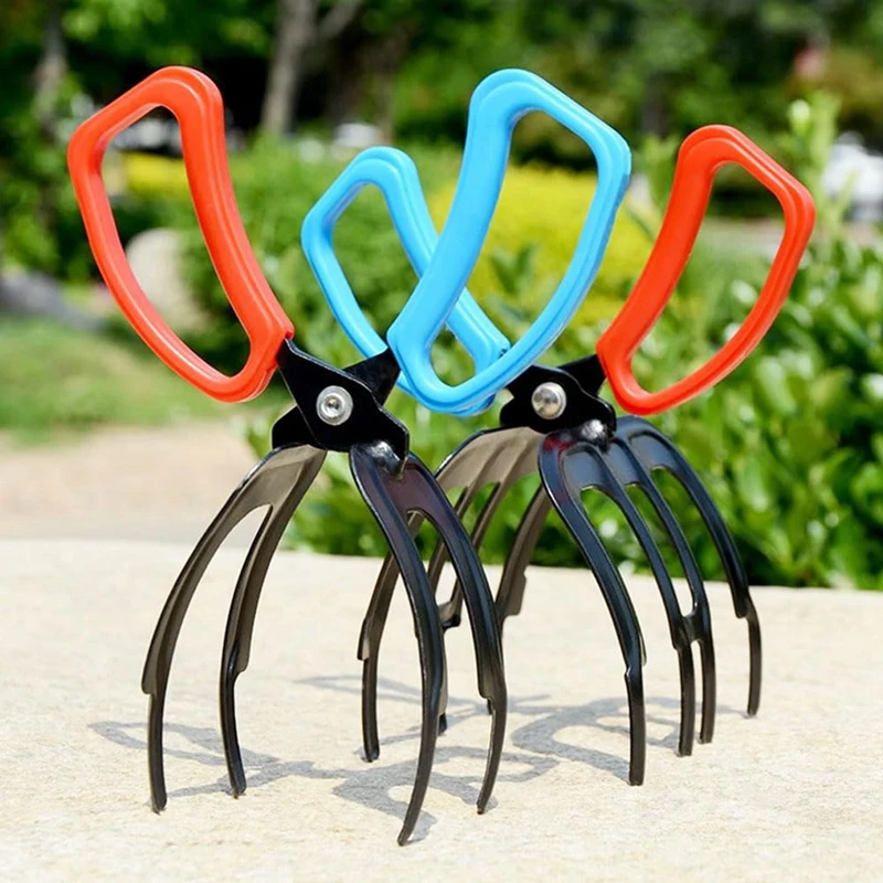 3 Claw Fish Gripper, Metal Fishing Pliers Gripper Fish Control Clamp, Three Teeth Fishing Pliers Fish Grip Tackle Durable (2PCS)