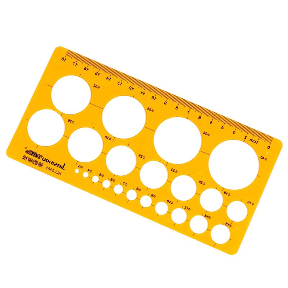 4321 Transparent plastic Circular drawing template Drawcircle board design ruler for students Designers