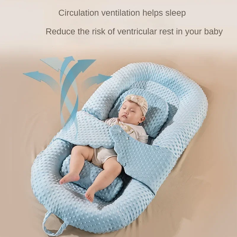 Newborn Baby Anti Startle Jumping Floor Wake-up Mat Spitting Milk Slope Mat BedMiddle Bed Baby Bed Soothing Sleeping ArtifactBed