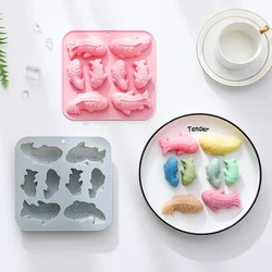 8 Holes, 2 Different Sizes, Carp Shape, Silicone Mold , Fondant Cake Chocolate Mold Ice Cube Cake Mould  Cake Decorating Tools