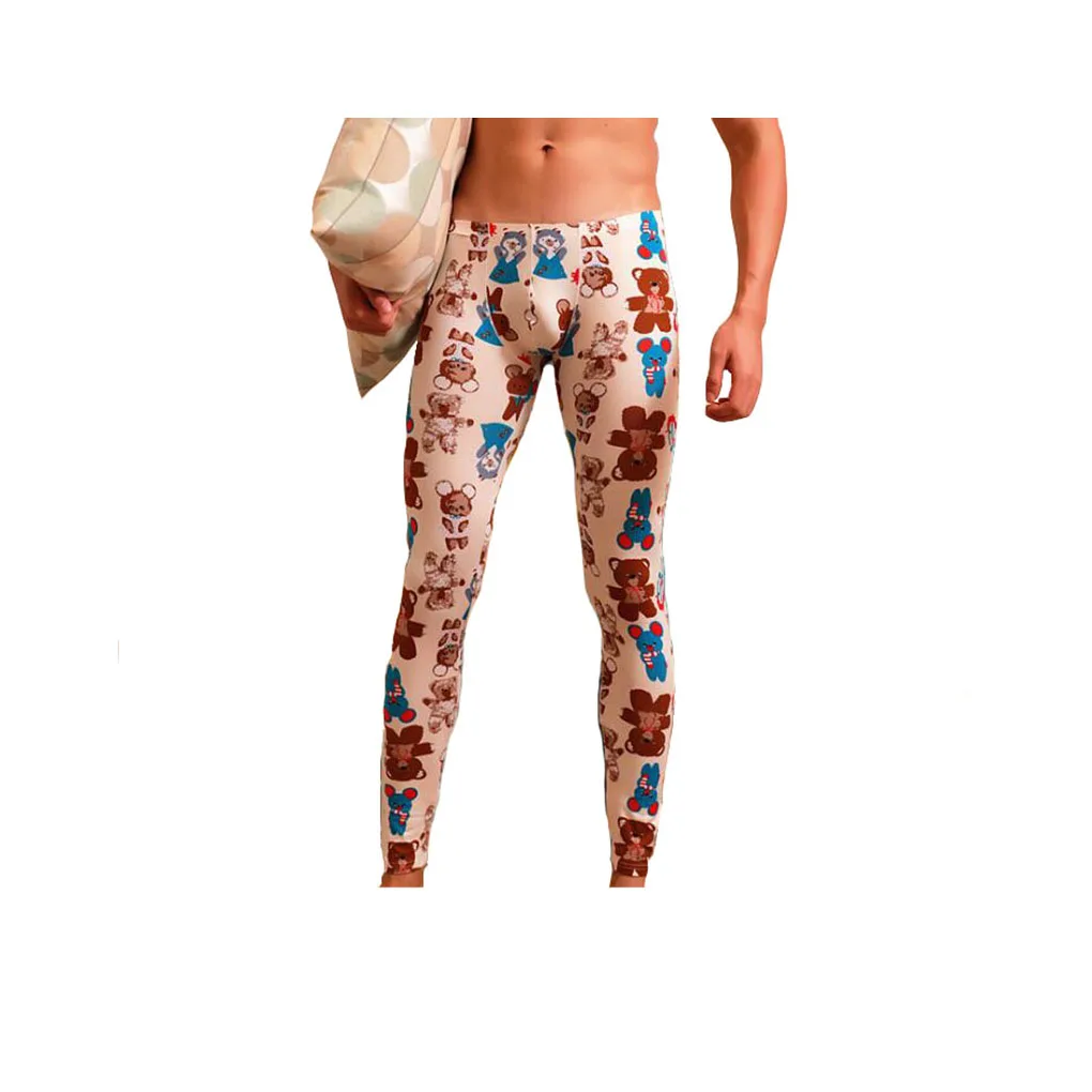 Men Thermal Pants Students Bottoming Warm Trousers Base Layer Clothing