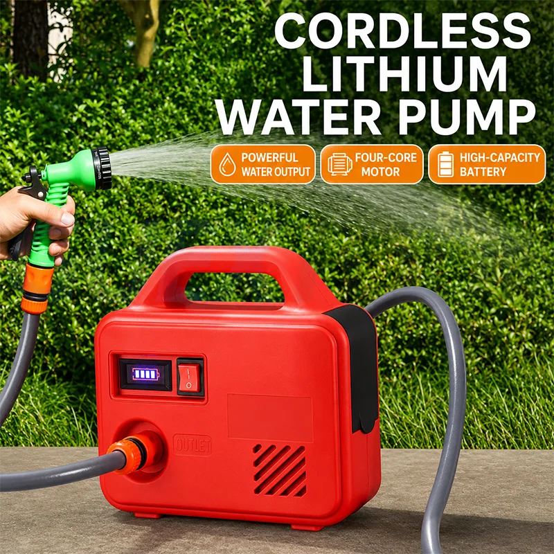 21V DC Portable Water Pump 260W High Max Head 150M Multifunctional Irrigation Pump for Farmland Courtyard & Outdoor Watering