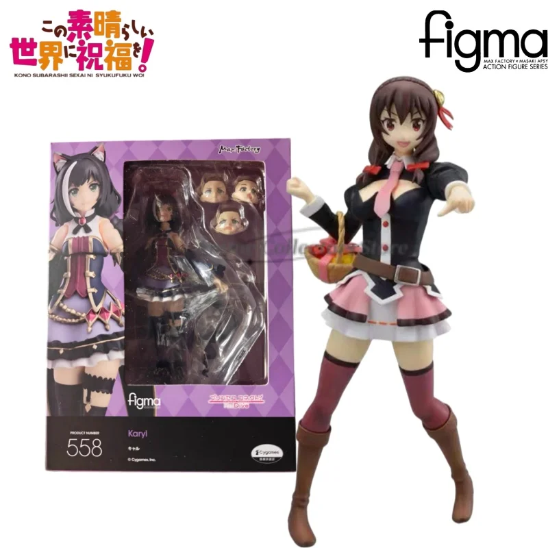 IN STOCK Original Figma Max Factory GSC KonoSuba Yunyun Kazuma Satou Aqua Megumin Darkness Swimsuit Anime Character Holiday Gift