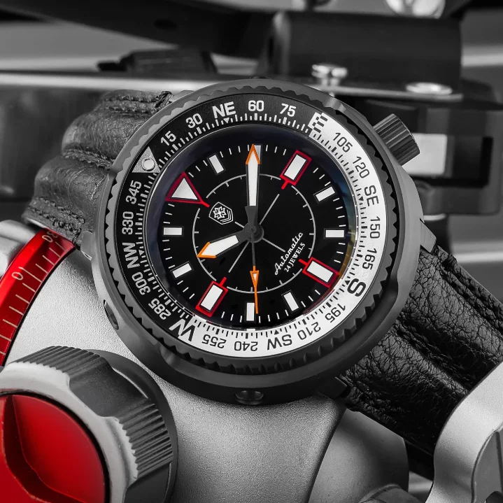 THORN Men Automatic Watch 47MM Tuna Mechanical Wristwatch Titanium Case Diver 200M Waterproof BGW-9 Luminous Sapphire NH35 Black