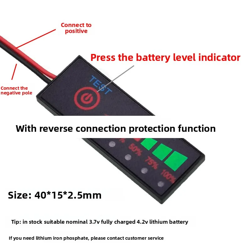 High Precision Power Display 1-7S Lithium Battery Pack with