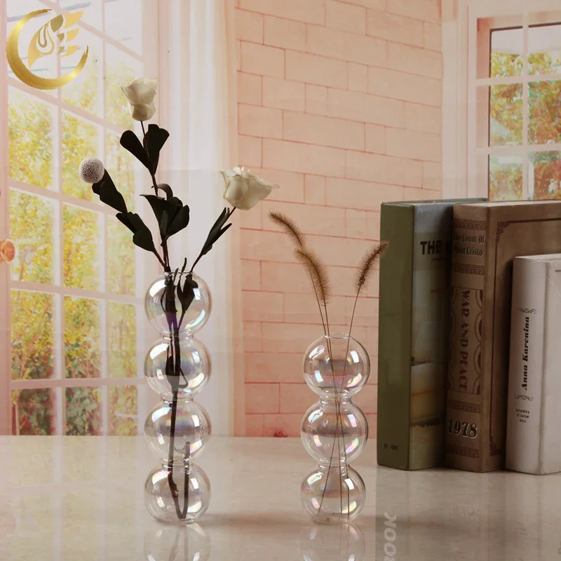 

Spherical Glass Vase Hydroponics Home Decor Living Room Nordic Creative Glass Bubble Vase Flower Arrangements Gifts