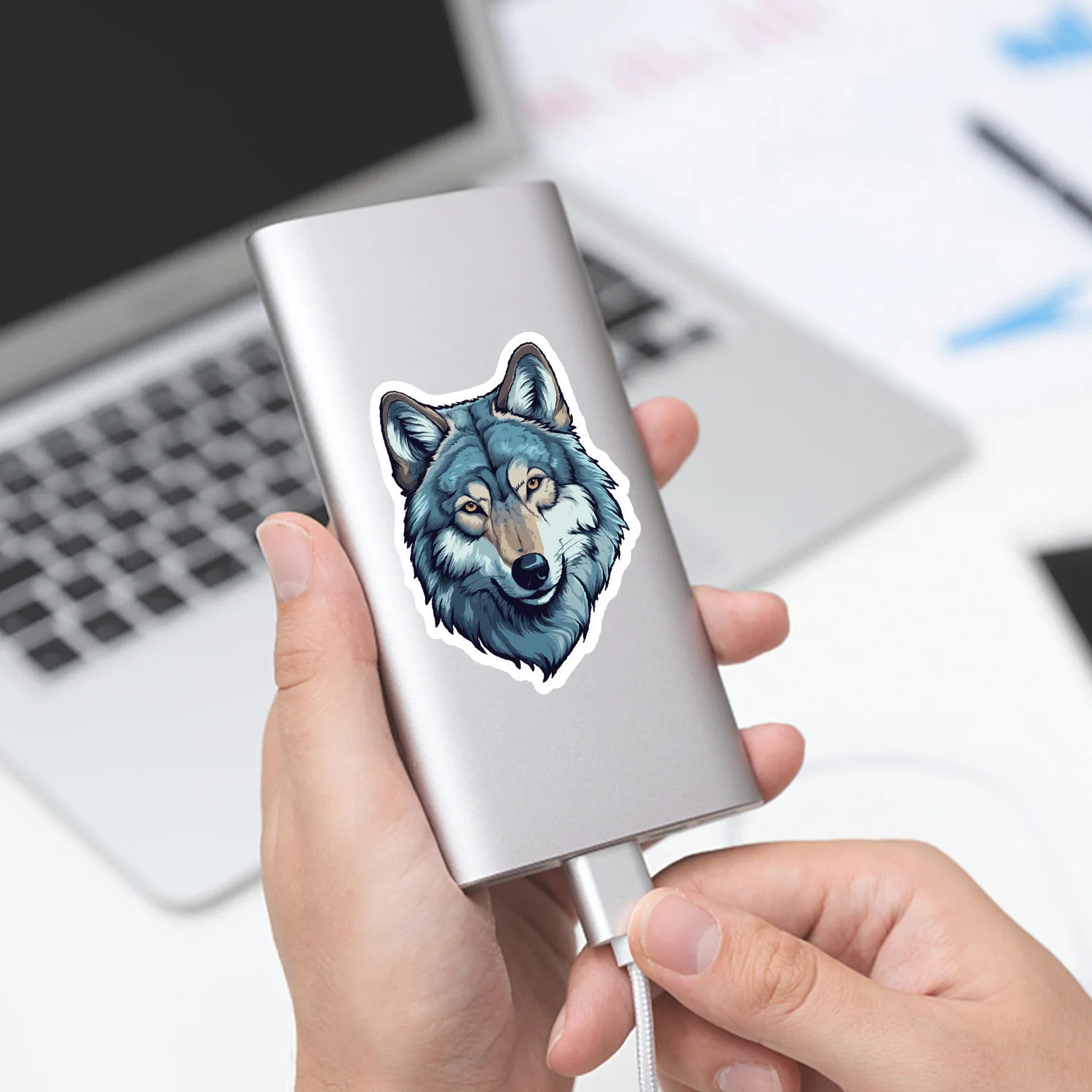 10/50pcs Cute Wolf Dog Graffiti Animal Stickers Waterproof DIY Skateboard Scrapbook Phone Notebook Laptop Fridge Car Sticker Toy