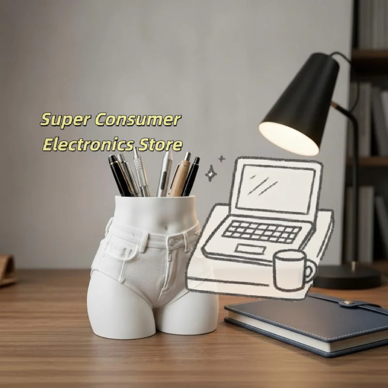 Slender Waist Model Pen Holder 3D Printing Stationery Storage Pencil Cup Rack for Bedroom Study Desk Organization