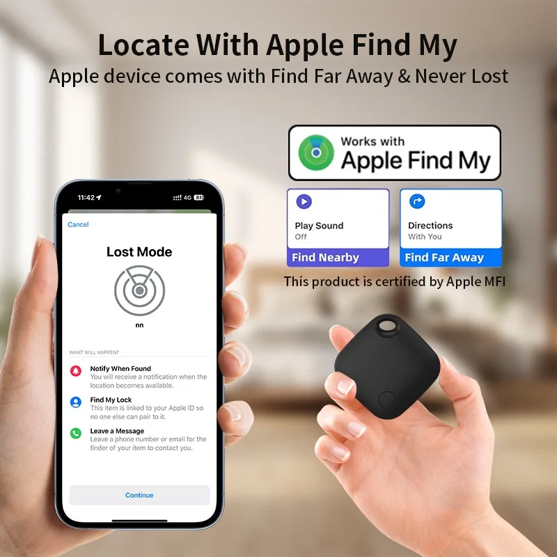 1/2/ 4pcs Anti-lose Security Finder Tracker Smart Tag for Apple Find My  Bluetooth GPS Tracker For Luggage Key IOS MFi Finder