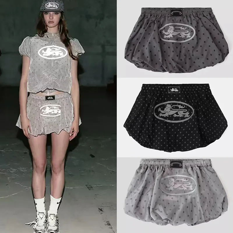 

Ретро-юбка в американском стиле с принтом, быстросохнущая, с надписями и цветочными бутонами, двухслойная, пышная, для молодых женщин