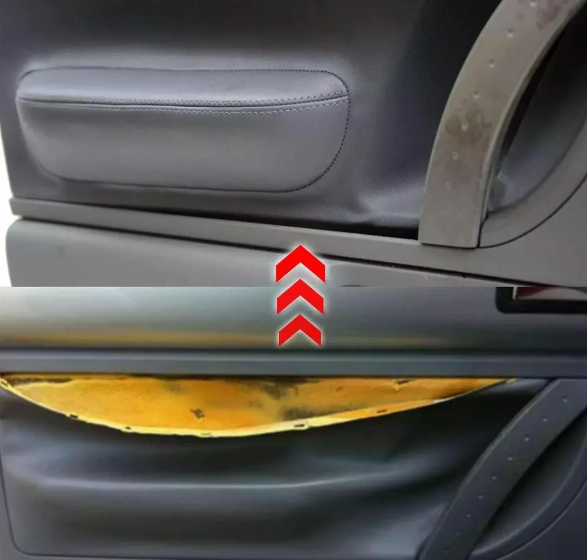 2 Stück Auto-Mikrofaser-Leder-Vordertür-Armlehnenverkleidung Innenverkleidung für VW Beetle 1998 1999 2000 2001 2002-2010 – Detail 8