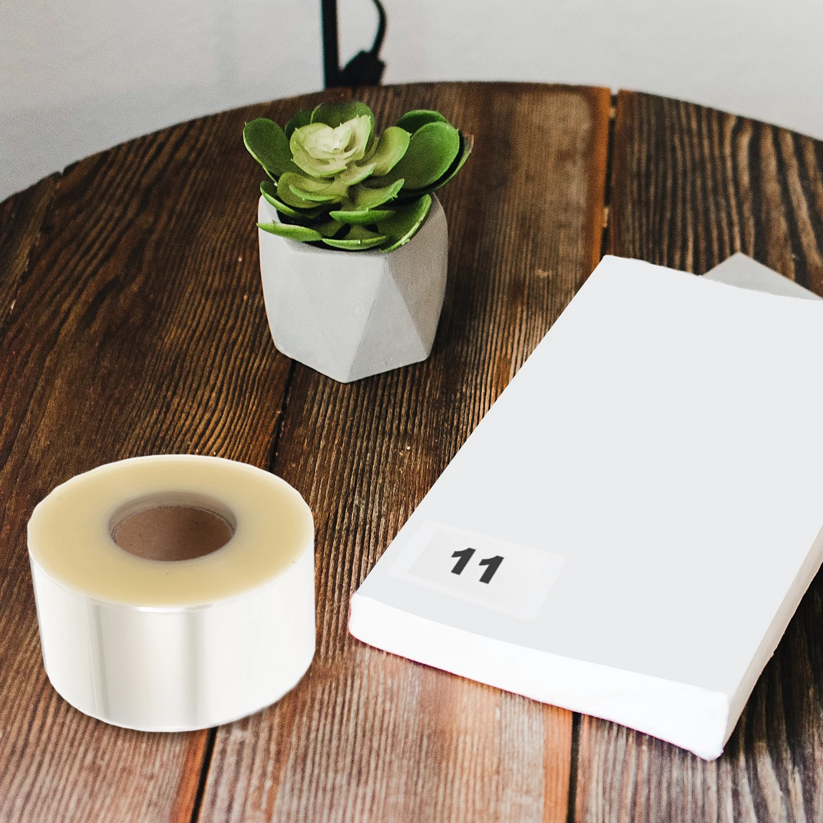 

1 Roll Clear Sealing Sticker For Packing Waterproof Pvc Adhesive Protective Labels Envelope Tab Sealer Transparent Rectangle