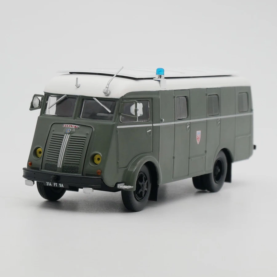 Diecast IXO 1:43 Berliet French National Security Guard Mobile Police Car Alloy Car Model Collectible Toy Gift Souvenir Display