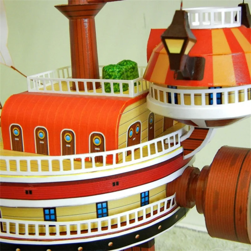 Anime One Piece Thousand Sunny Boat Going Merry Pirate Ship Paper Model Papercraft 3D DIY Puzzles Handmade Toy Desk Decoration