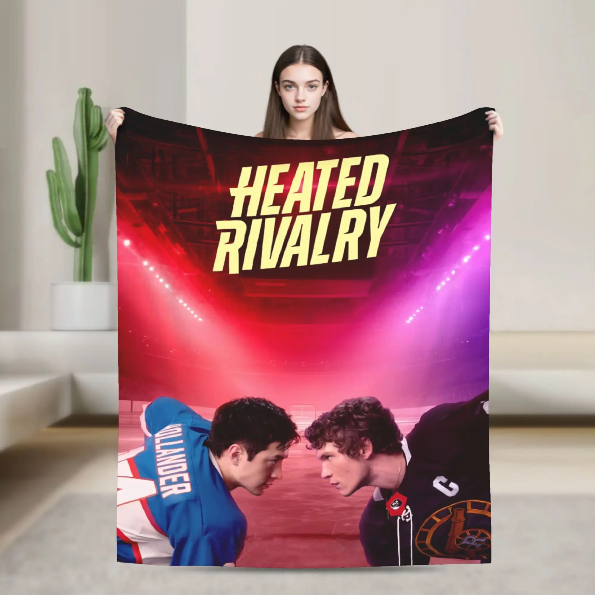 Heated Rivalry Knitted Blankets Fleece Canadian Sports Romance Super Soft Throw Blankets for Bedroom Sofa Bedspread