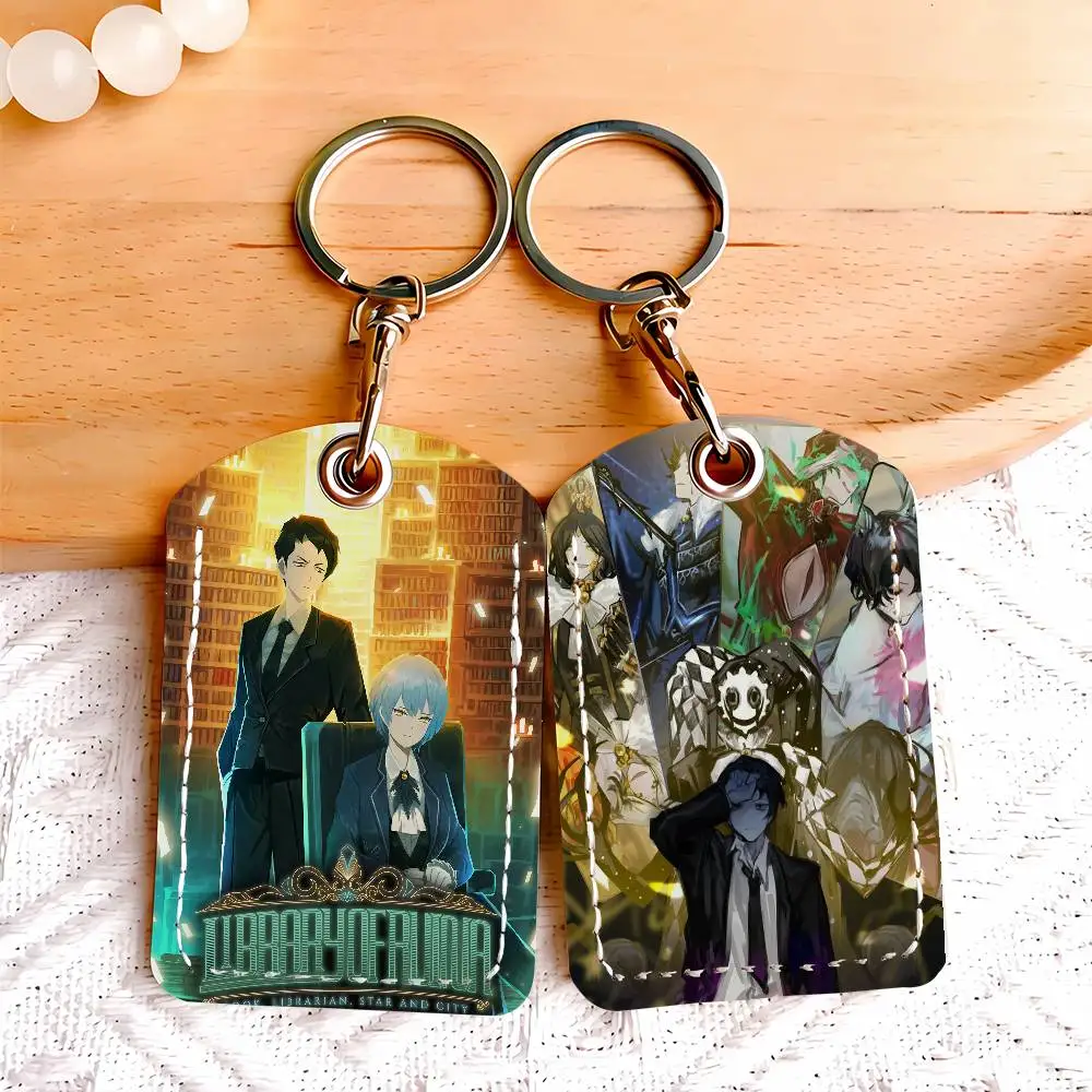 

Держатель для карт Game L-Library of R-RuinaS с брелоком, повышенная защита для банковских карт, метро, автобусов