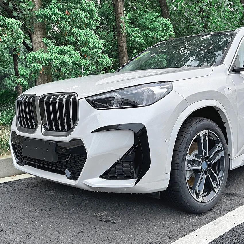 For BMW X1 U11 M Sport 2023 2024 Front Bumper Splitter Fog Lamp Grill Spoiler Cover Air Vent Wind Knife Body Kits