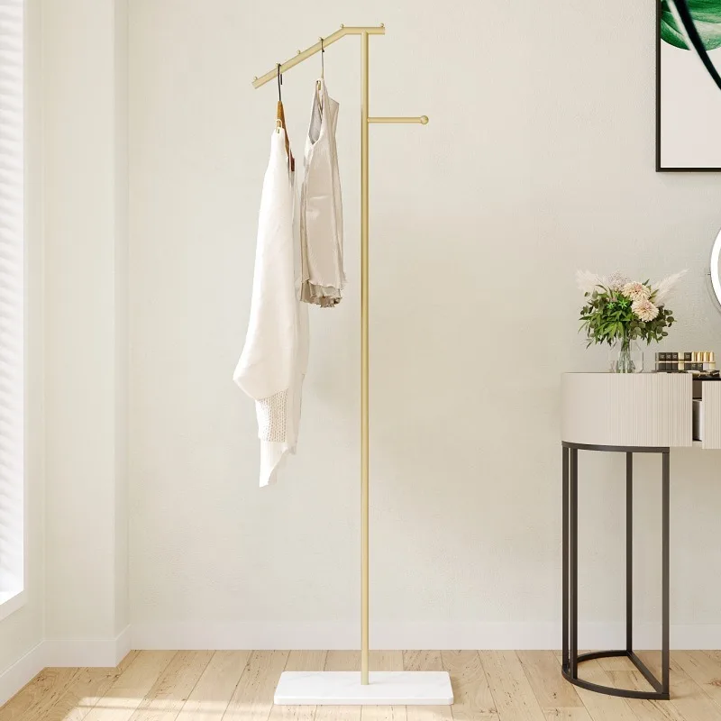 Einfache Haushalt Boden Kleiderbügel Schlafzimmer Nachttisch Kleiderbügel Spalte Marmor Garderobe Eingangstür Kleiderständer